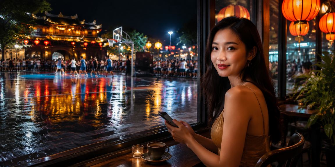 Người dùng tại Huế xem kết quả cá cược thể thao và uống cà phê buổi sáng